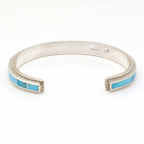 Load image into Gallery viewer, Zuni Turquoise Inlay Bracelet by Booqua
