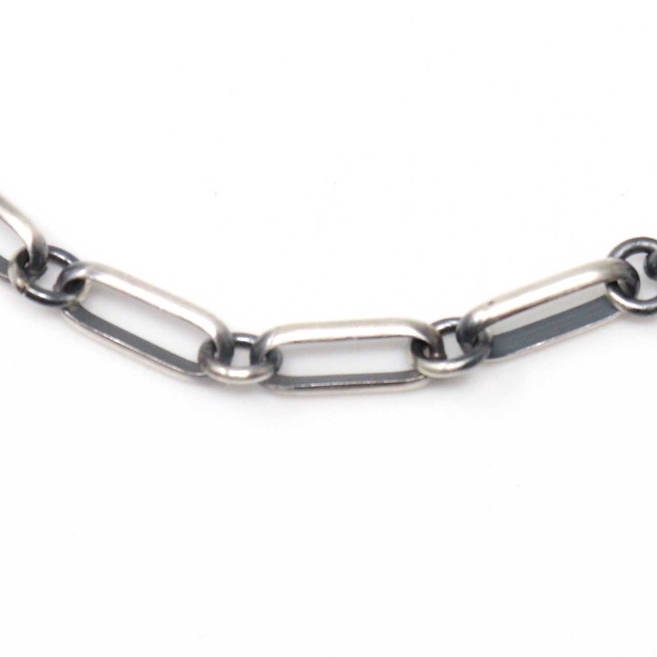 24" Sterling Silver Link Chain By Larry Yazzie