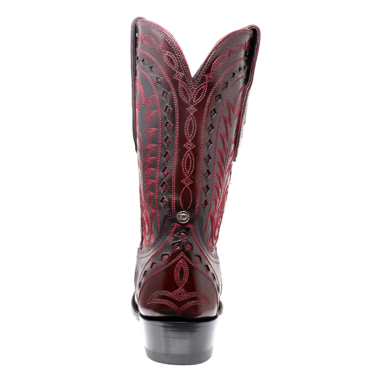 Old Gringo Texas Jack Red and black cowboy boot with intricate patterns on a white background