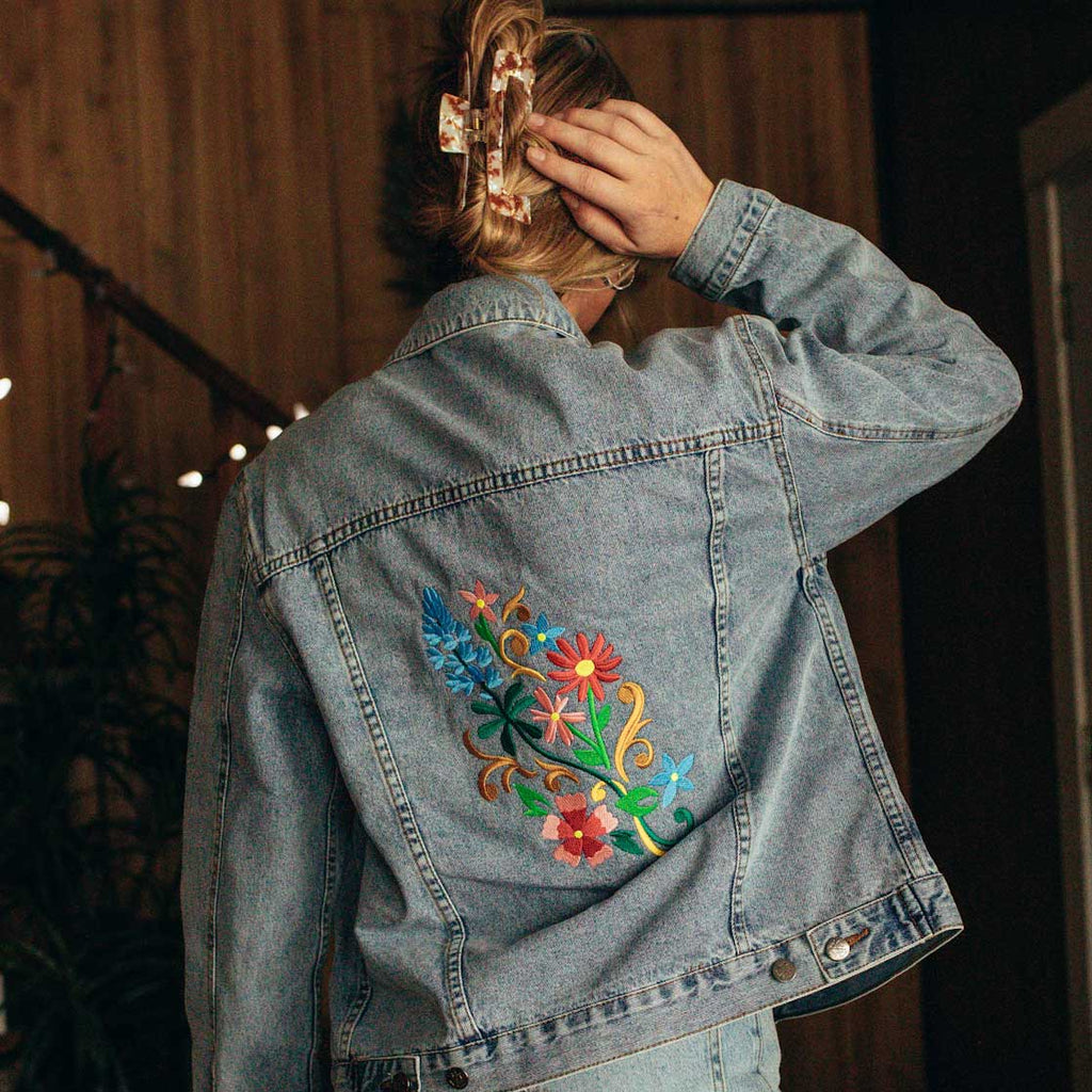 Wild Flowers Denim Jacket – Indian Traders (L7 Enterprises)