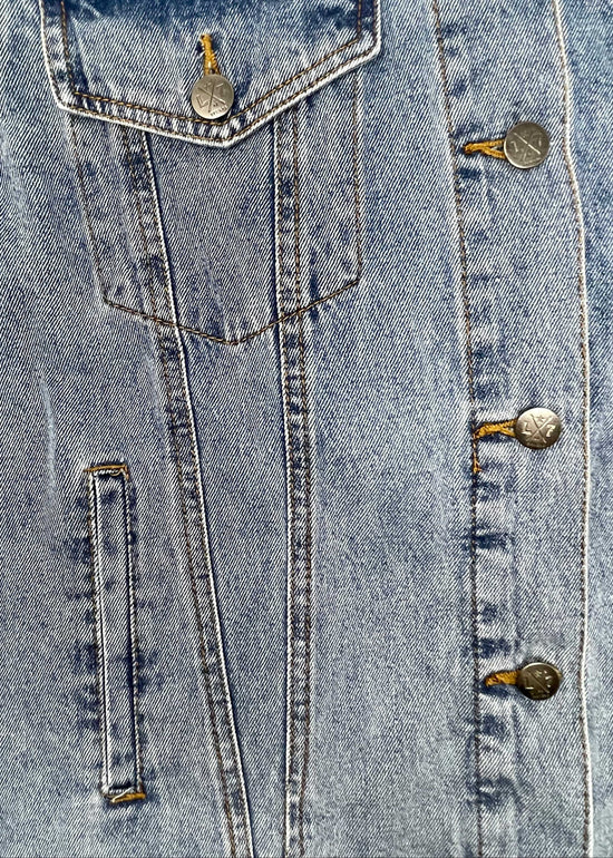 Western Roses Denim Jacket