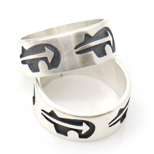3/8" Hopi Silver Ring  - Heartline Bear