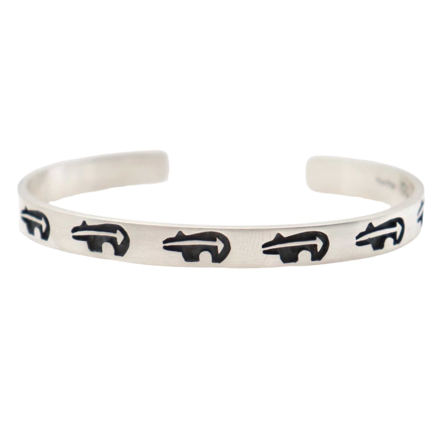 Silver Hopi Bracelet -Heartline Bear