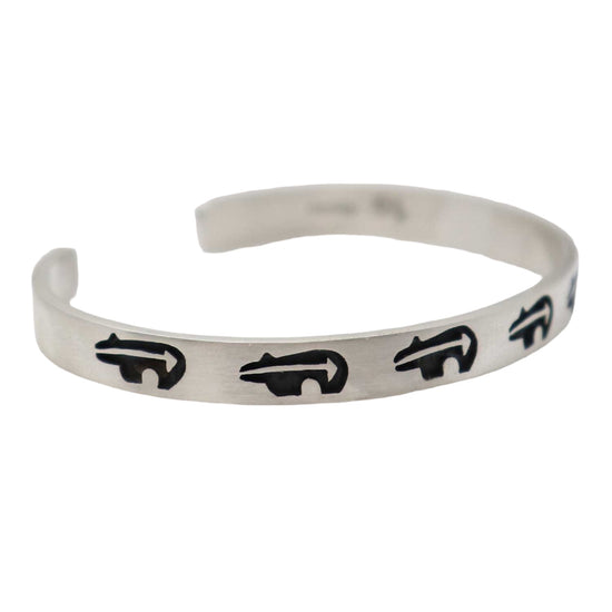 Silver Hopi Bracelet -Heartline Bear