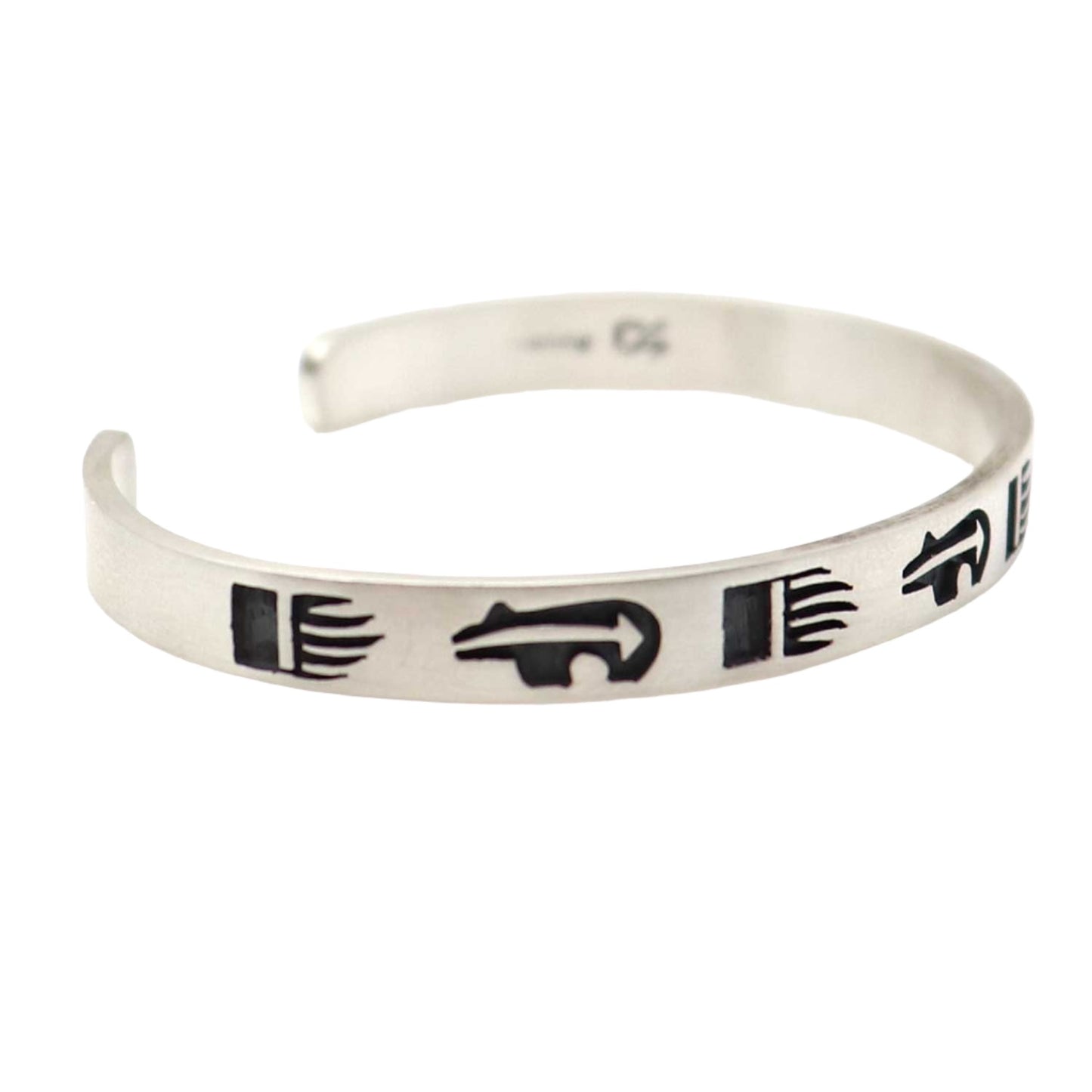 Silver Hopi Bracelet -Heartline Bear & Bear Paw