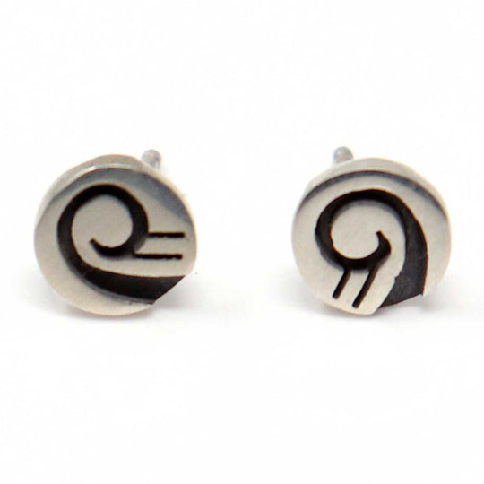 1/4" Hopi Post Earrings - Water