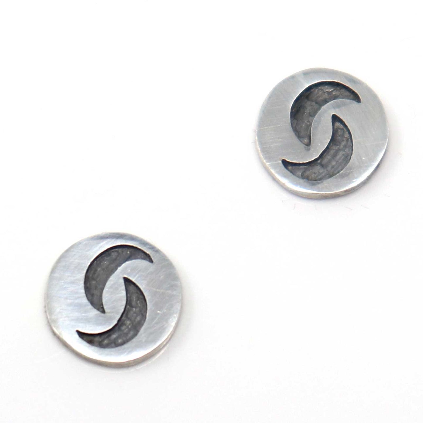 Load image into Gallery viewer, 3/8&amp;quot; Hopi Post Earrings - Wave - Water
