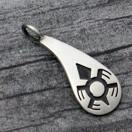 1" Hopi SS Overlay Turtle Pendant
