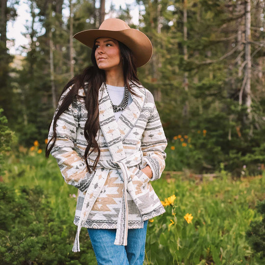 Desert Sage Quilt Wrap Coat