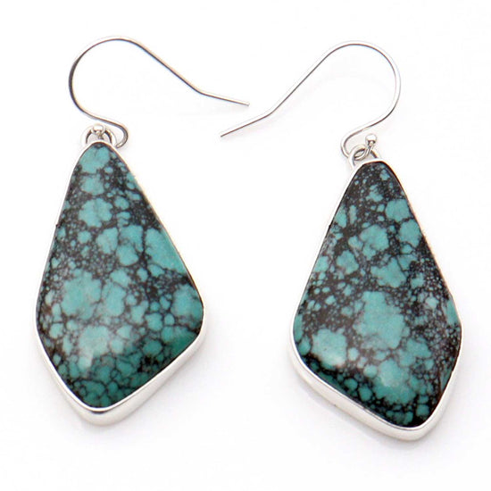 Load image into Gallery viewer, Stormy Mountain Turquoise Earrings by Platero
