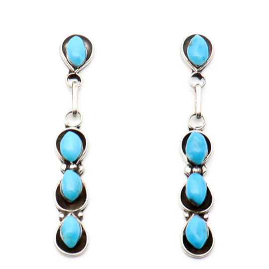 Zuni Turquoise Dangle Earrings
