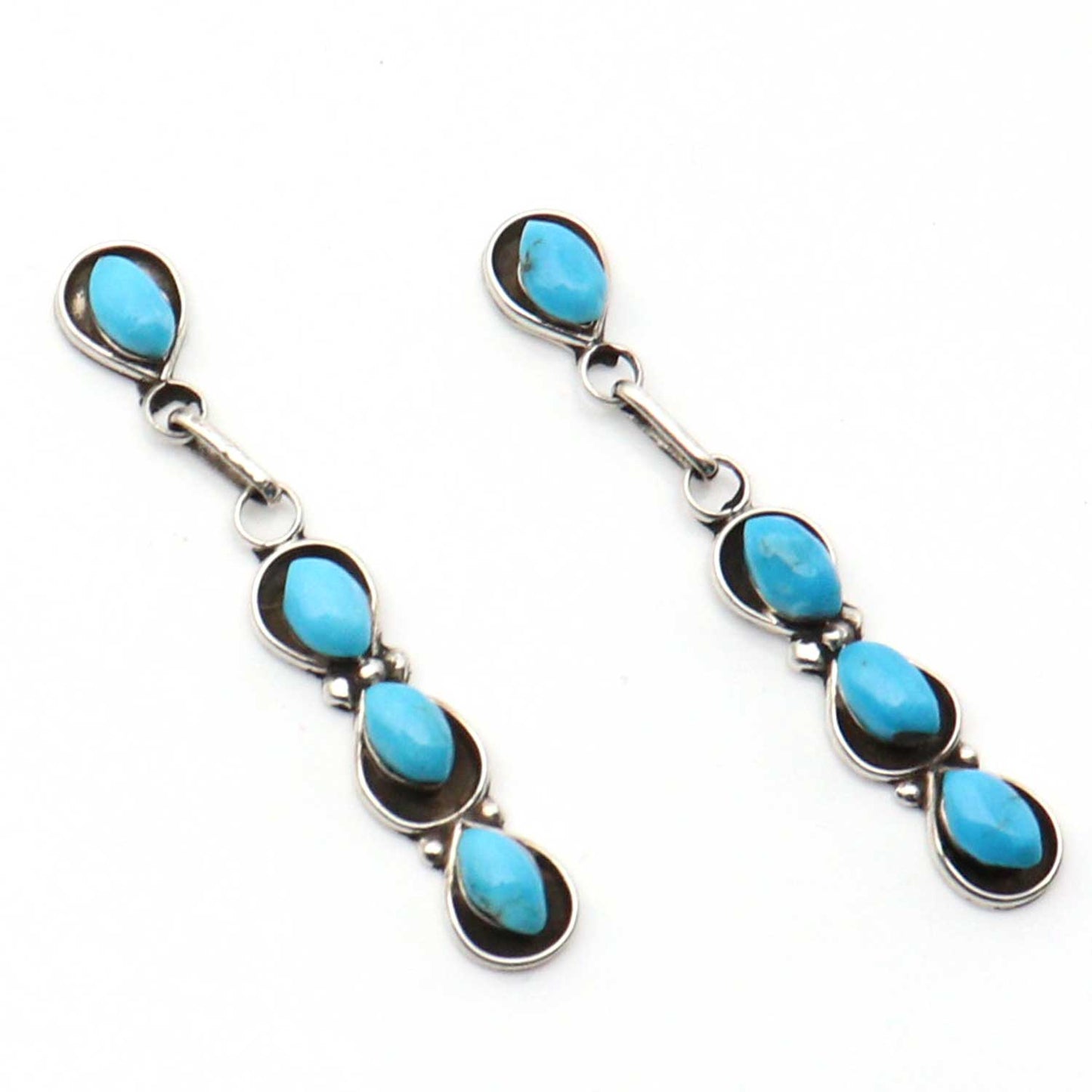 Load image into Gallery viewer, Zuni Turquoise Dangle Earrings
