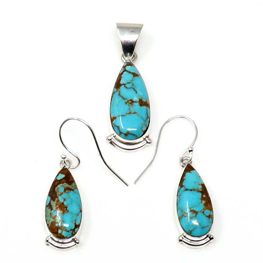 Silver #*8 Earring and Pendant Set by Webster