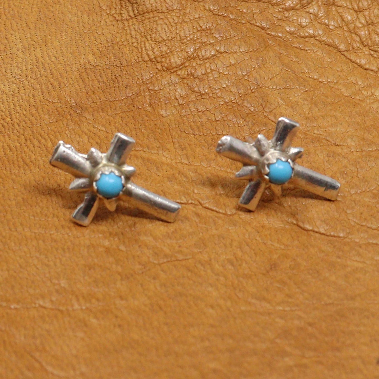 Navaho Silver Cross Earrings by Bitsie