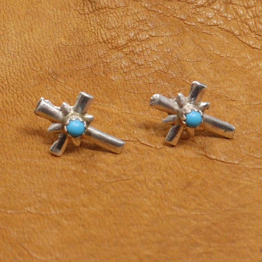 Navaho Silver Cross Earrings by Bitsie