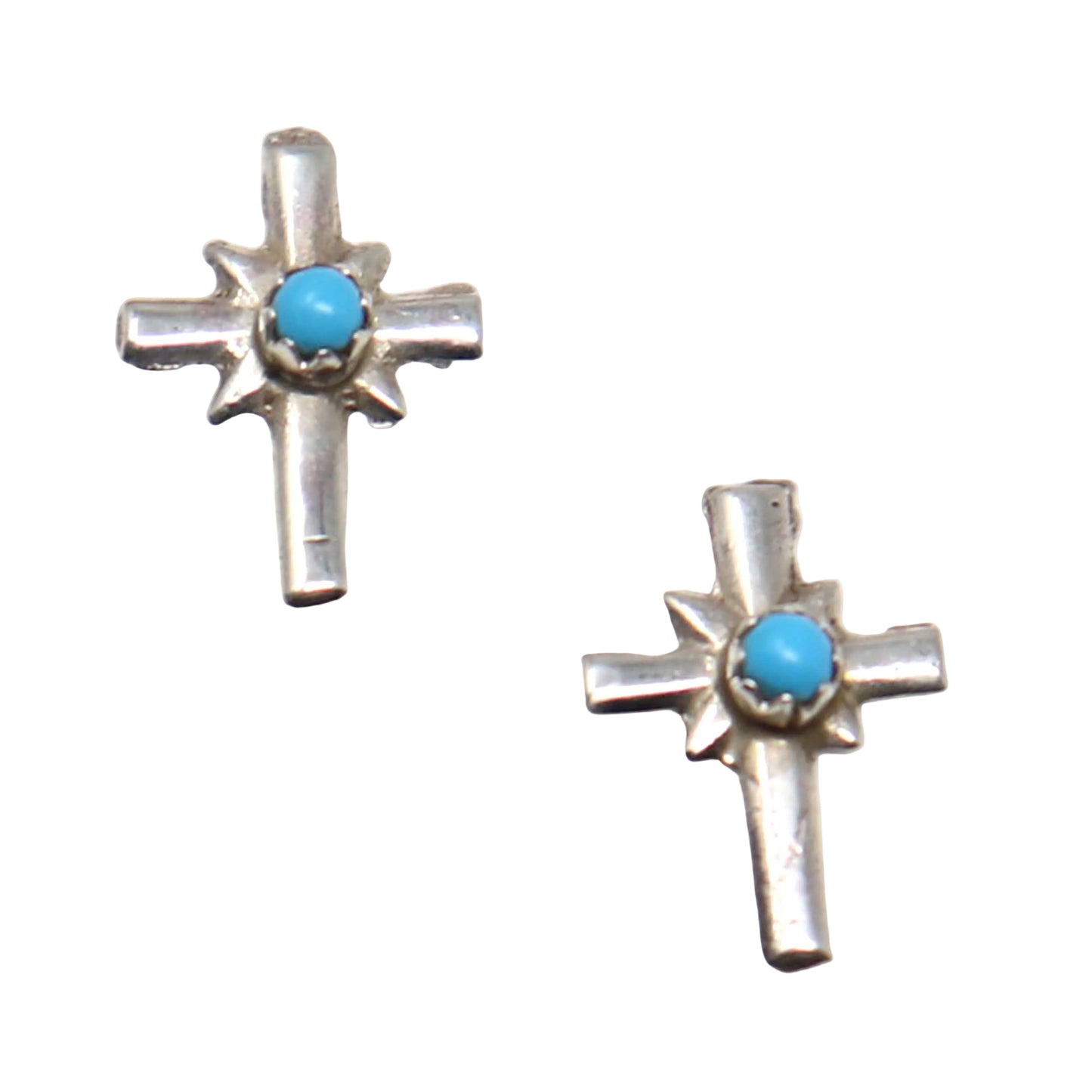 Navaho Silver Cross Earrings by Bitsie
