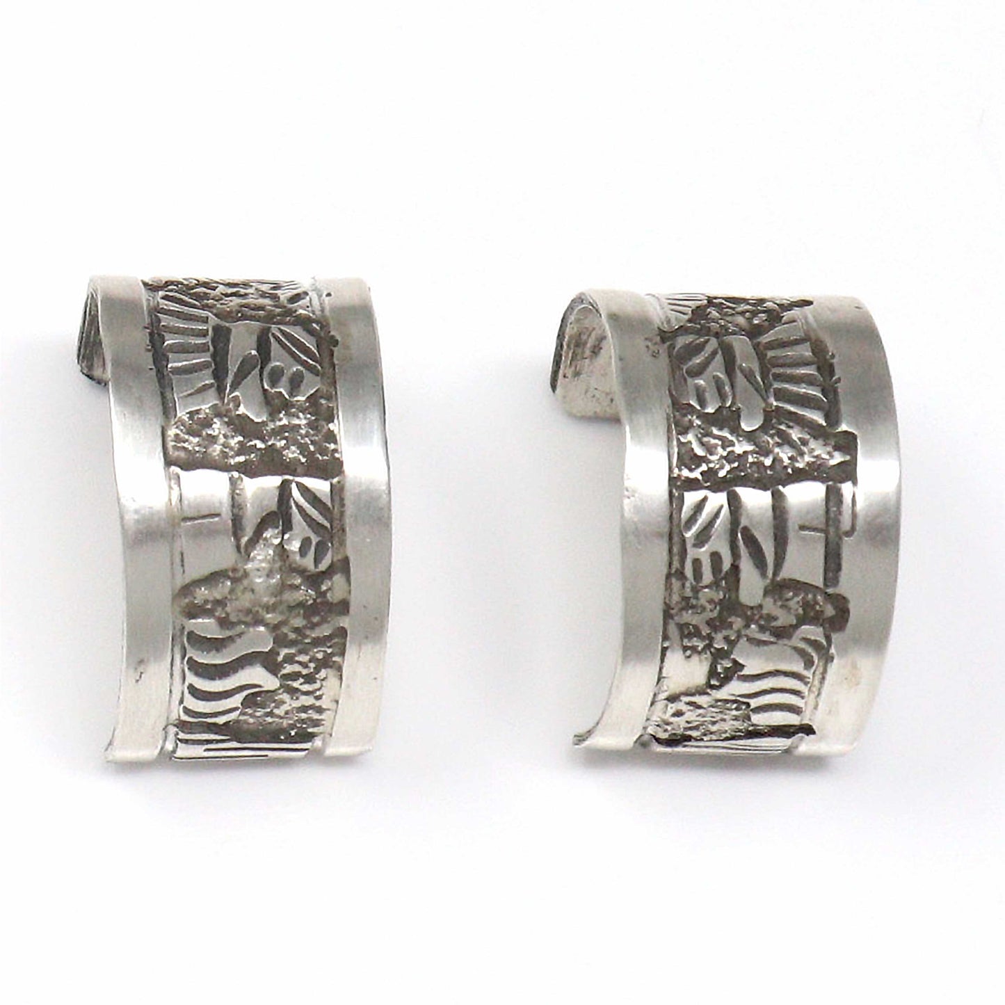 Stamped Sterling Silver Earrings By Eliane Becenti