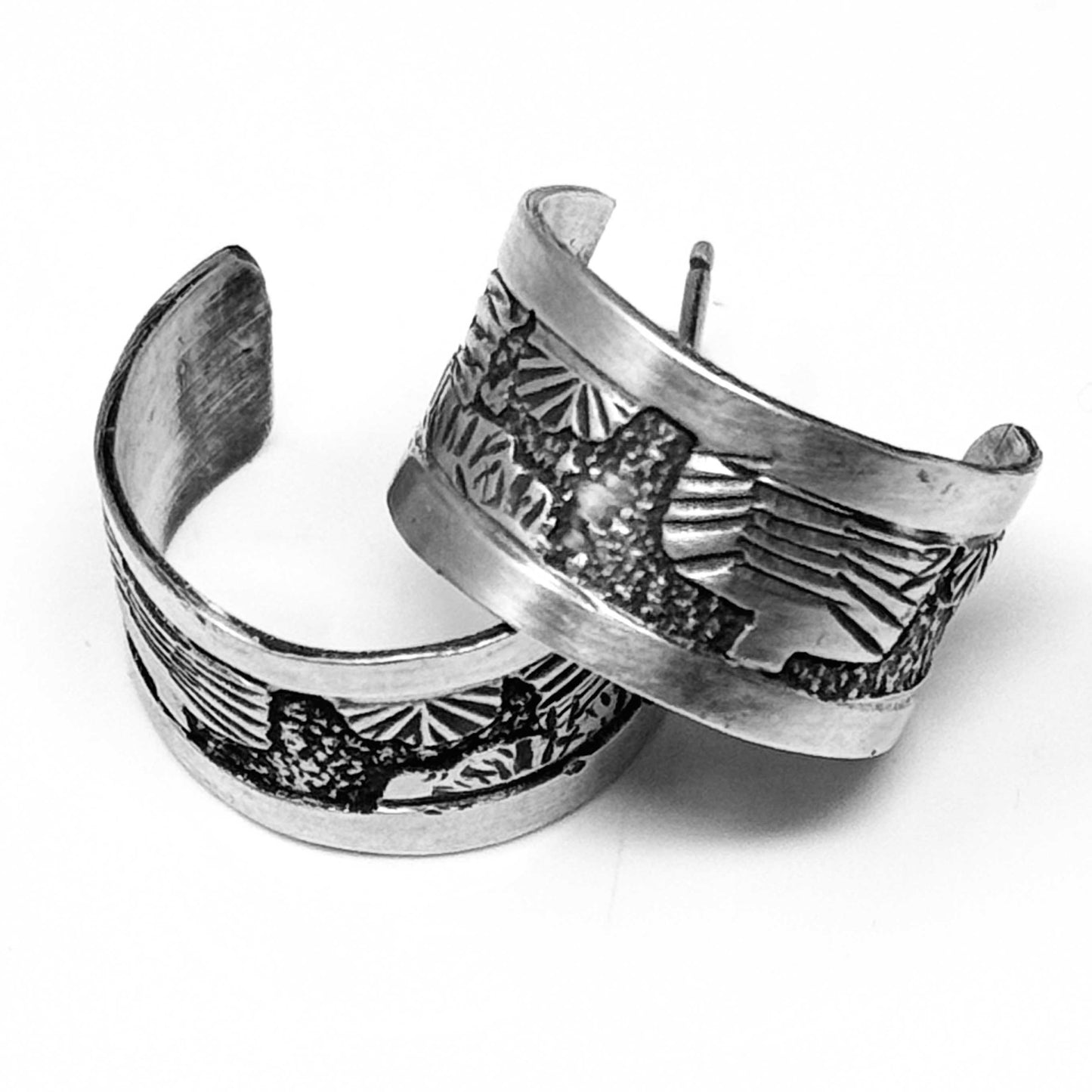 Stamped Sterling Silver Earrings By Eliane Becenti