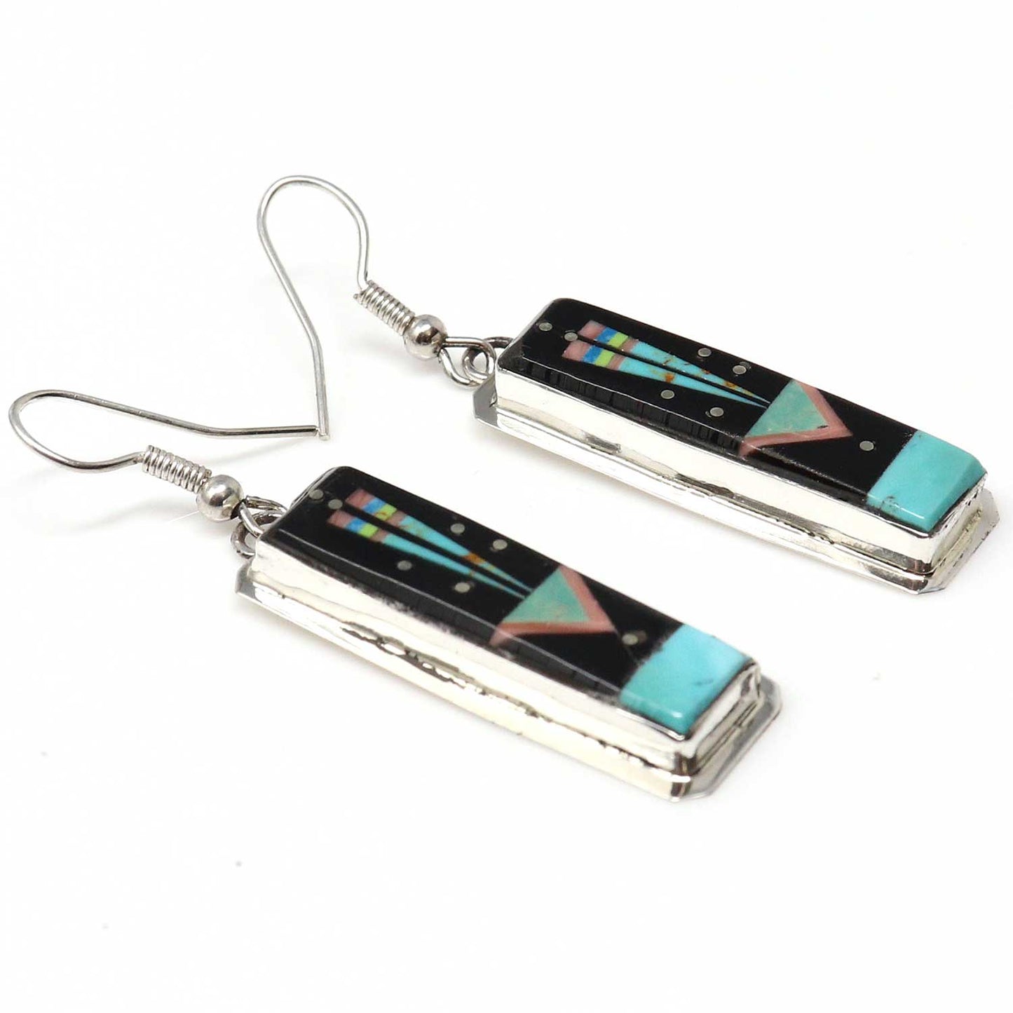 Micro Inlay Yei Earrings by G & D Smith