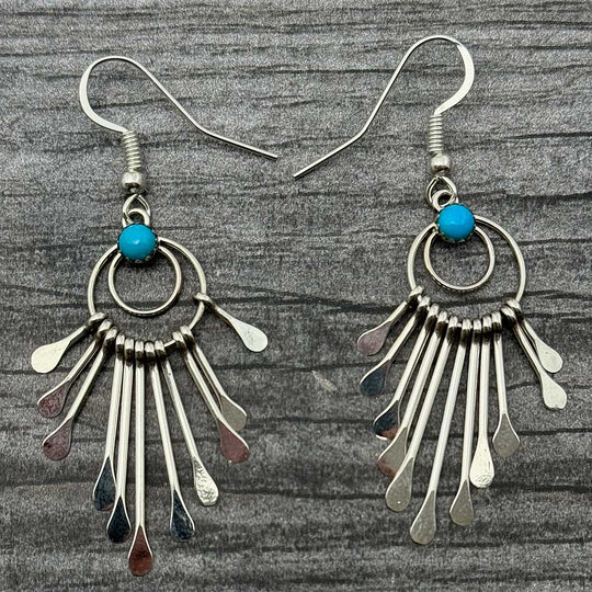 Sterling Silver & Turquoise Dangle Earrings