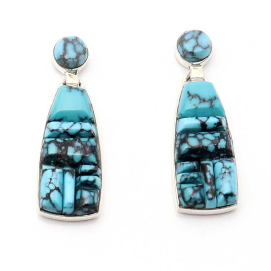 Inlay Turquoise Earrings by Martinez