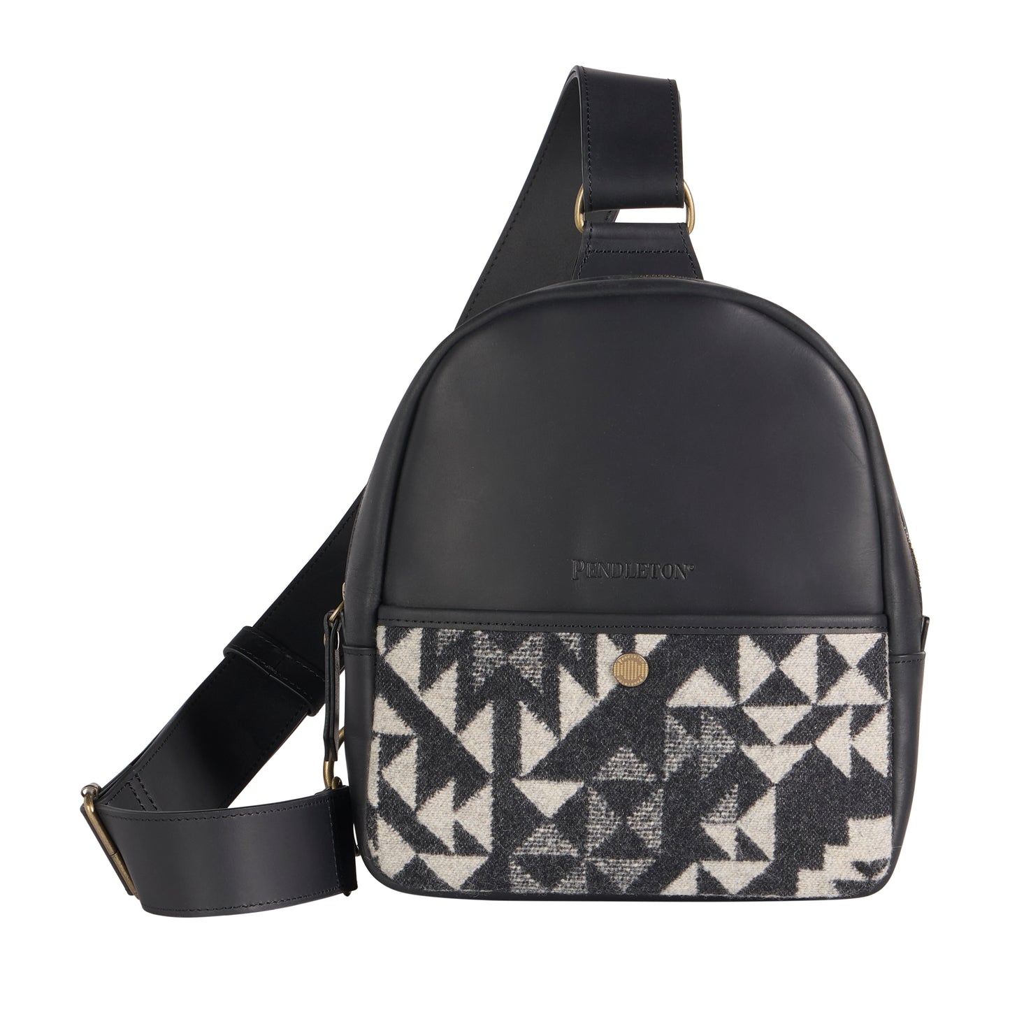 Pendleton Blue Ridge Black Leather Sling Backpack