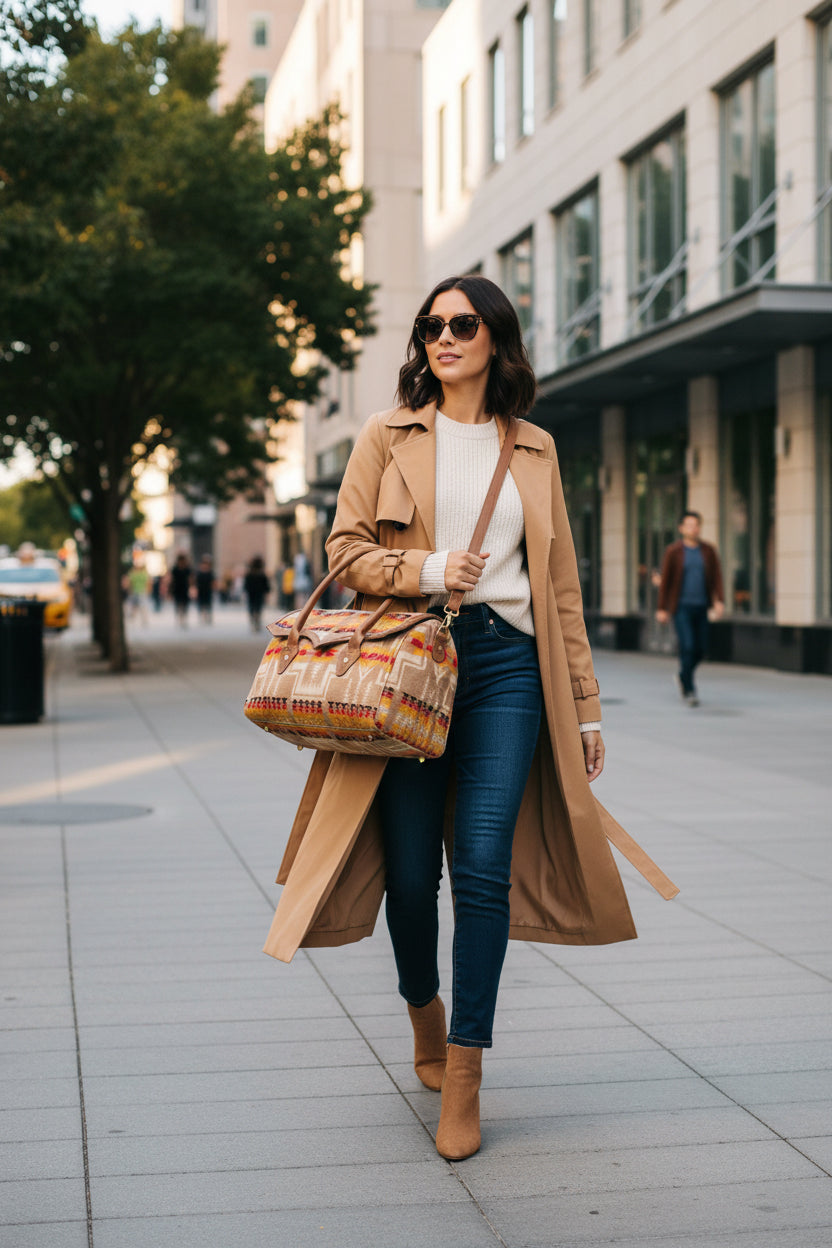 Pendleton Look West Harding Tan Handbag