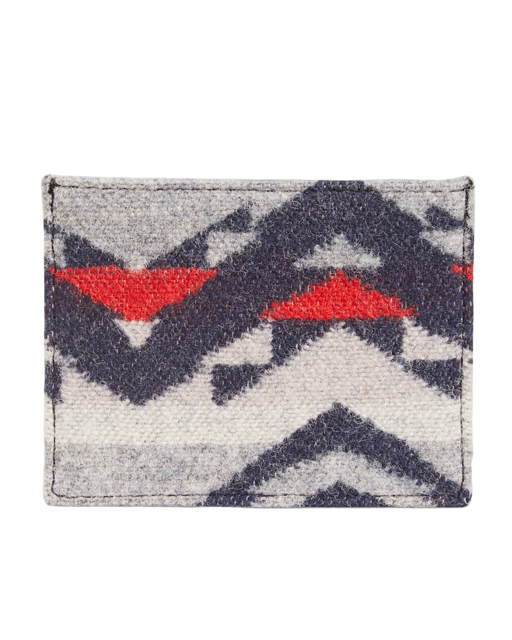 Cardholder with geometric pattern on a gray background