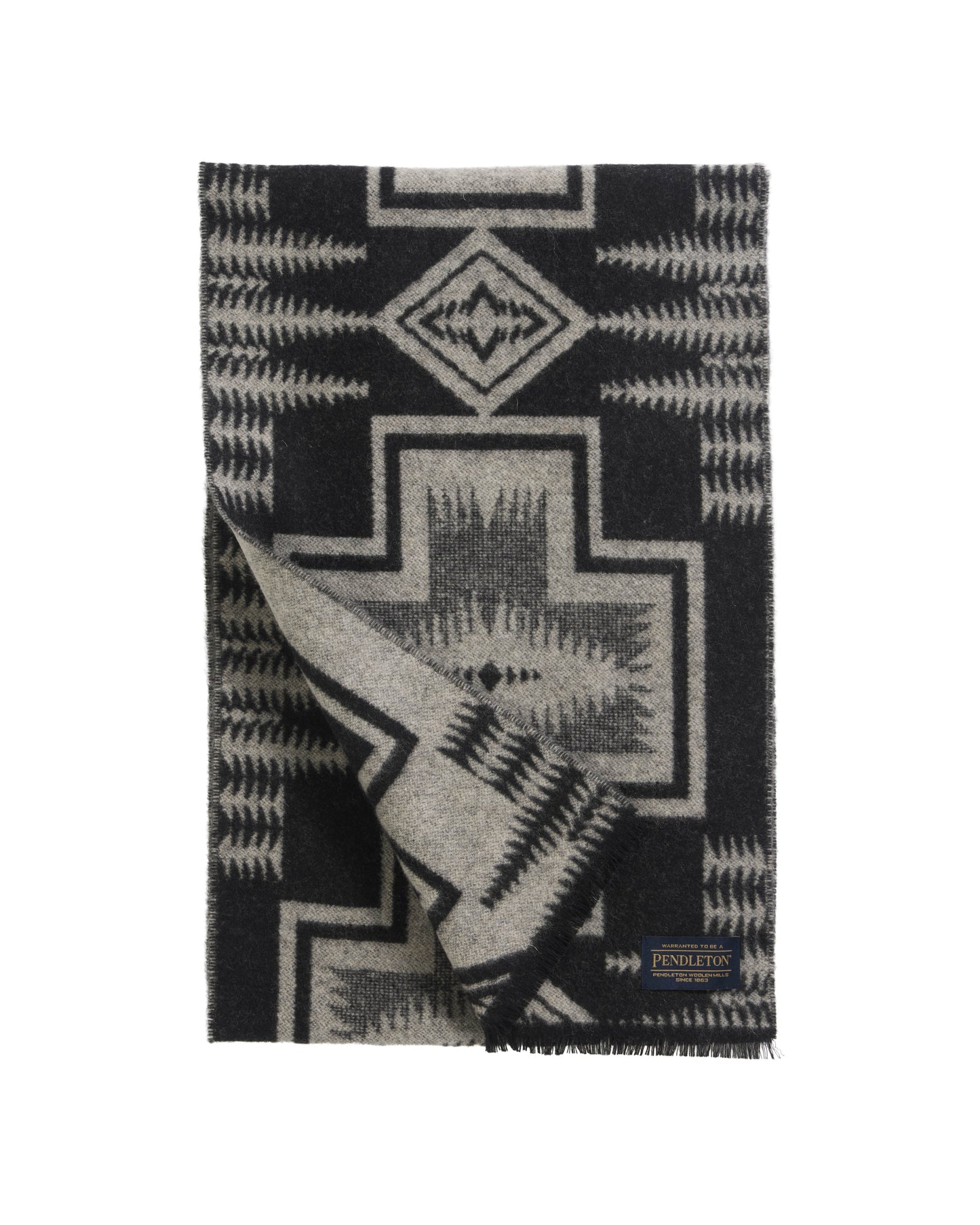 Pendleton Harding Black Jacquard Scarf