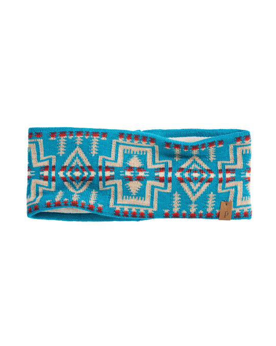 Pendleton Fleece Lined Headband -Harding Turquoise
