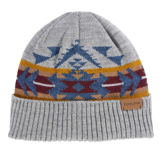 Pendleton Harding Autumn Birch Gray Merino Wool Knit Cap