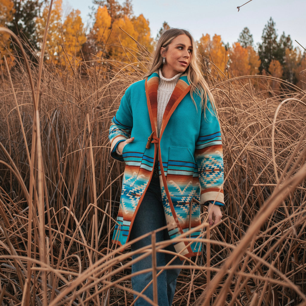 30s40s50s ビンテージ ブランケット コート カーソンピリースコット Pagosa Springs Mid-Length Stadium Coat – Indian Traders (L7
