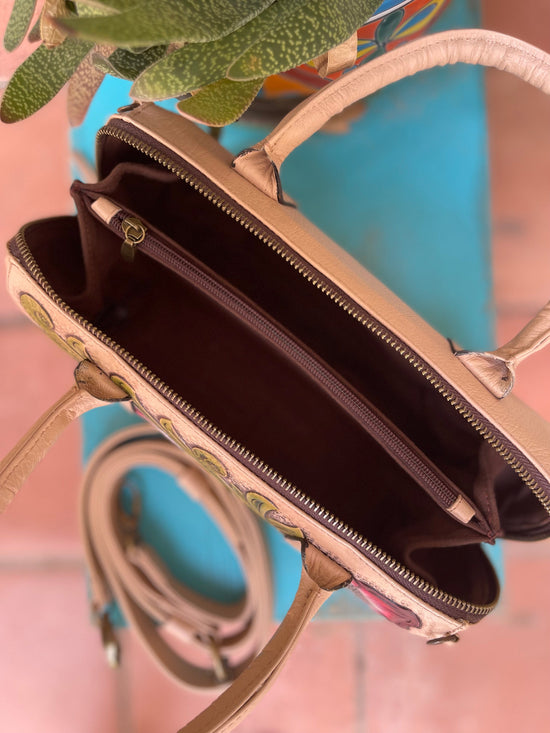 Mini Hand Painted Duffel - Cream