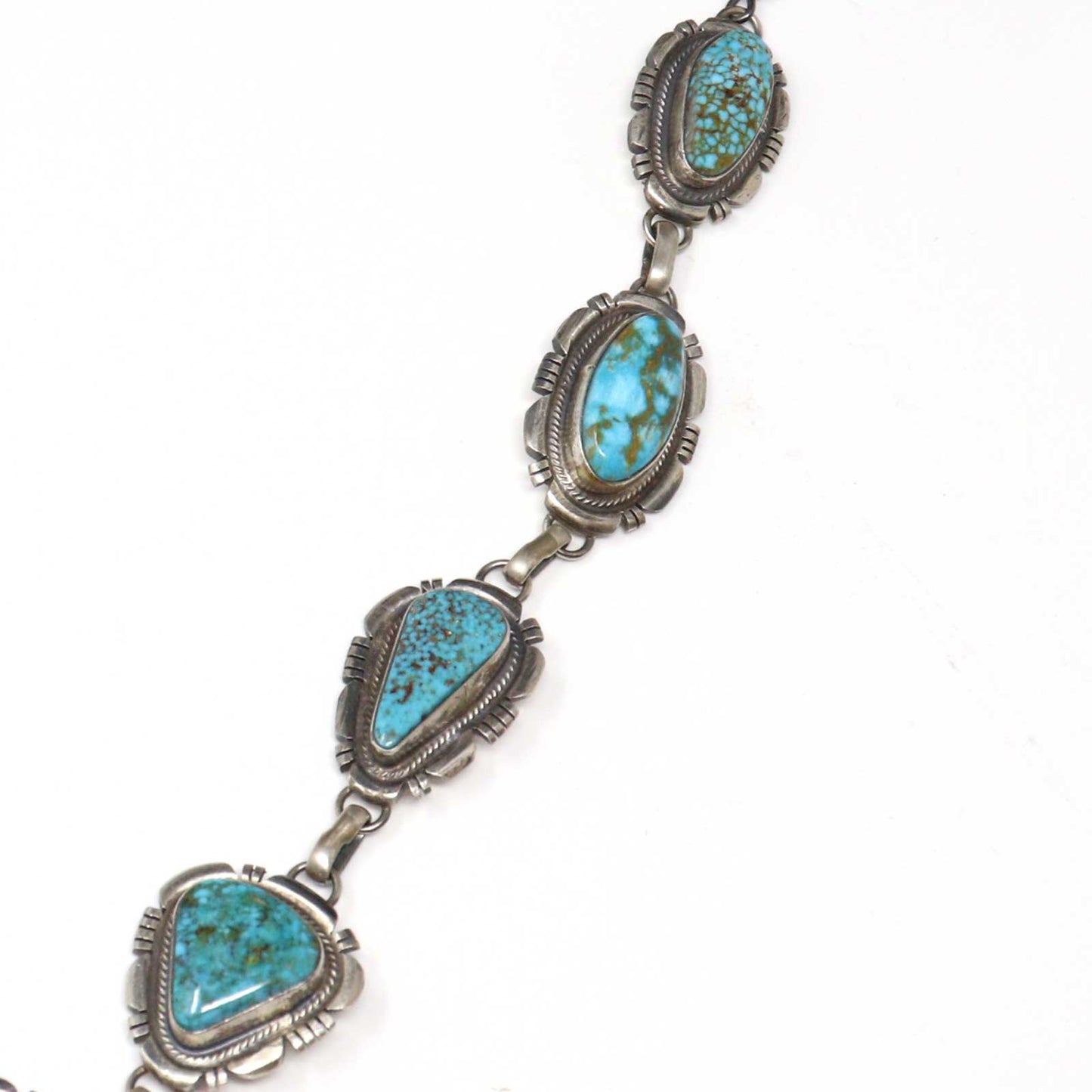 Lariat Necklace & Earrings Featuring Kingman Turquoise by Francisco