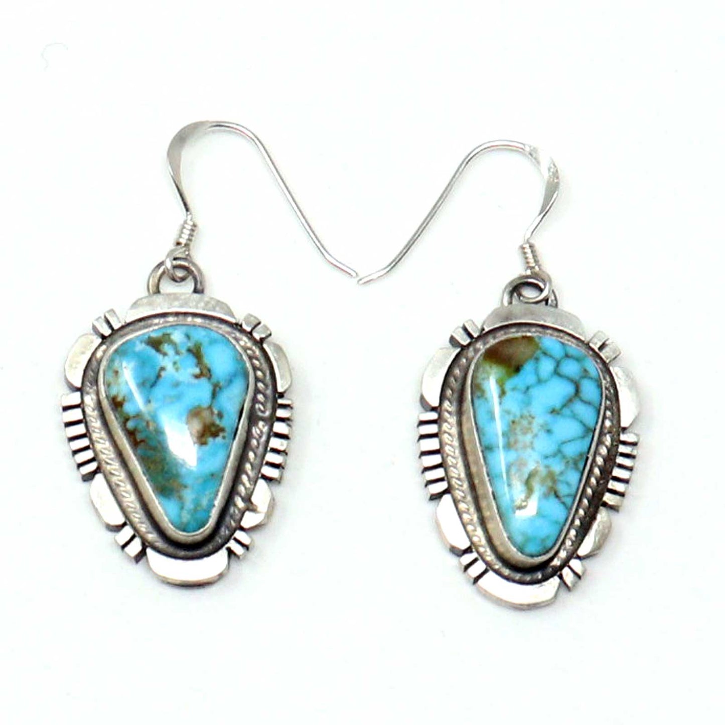 Lariat Necklace & Earrings Featuring Kingman Turquoise by Francisco