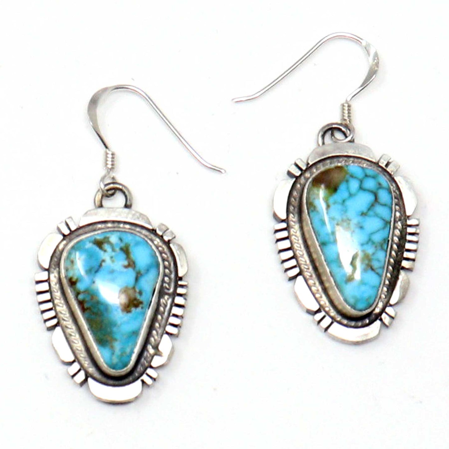 Lariat Necklace & Earrings Featuring Kingman Turquoise by Francisco