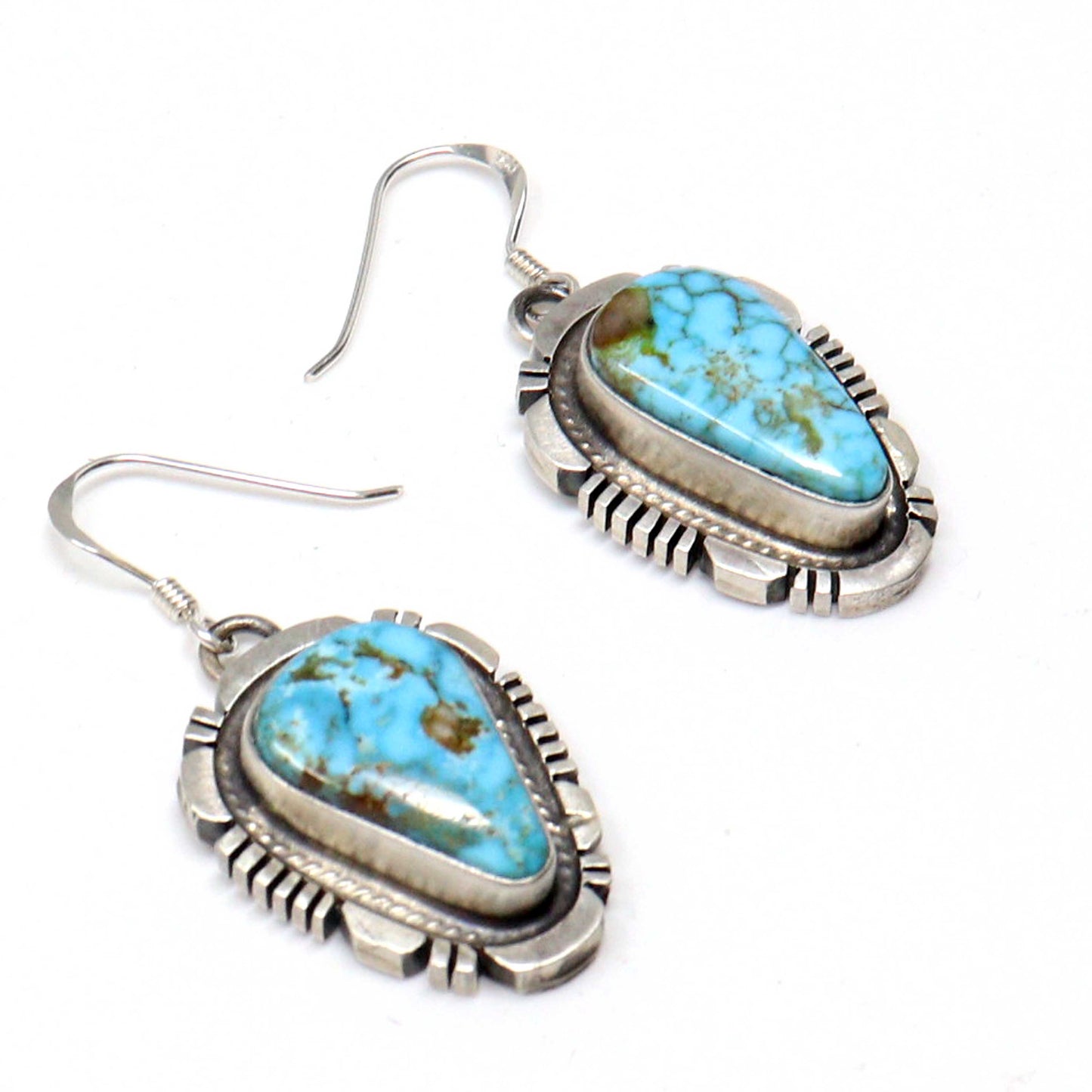 Lariat Necklace & Earrings Featuring Kingman Turquoise by Francisco