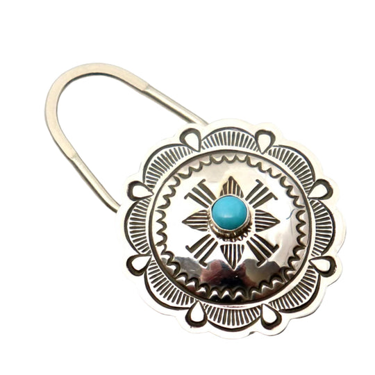 Silver & Turquoise Key Ring By Blackgoat