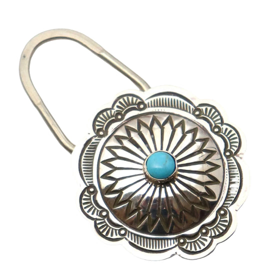 Silver & Turquoise Key Ring By Blackgoat