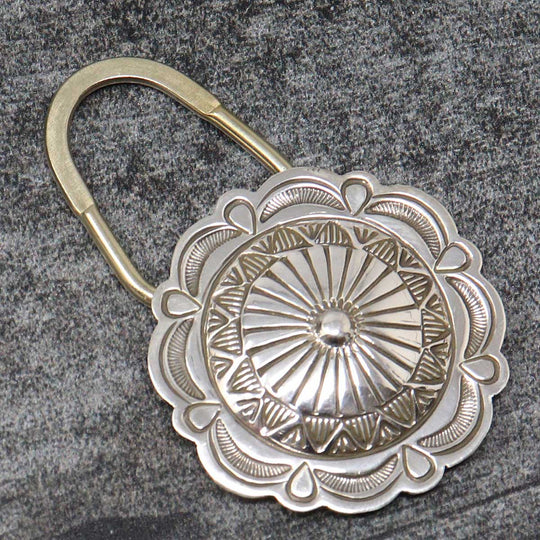 Stamped Sterling Silver Key Ring By Arnold Blackgoat