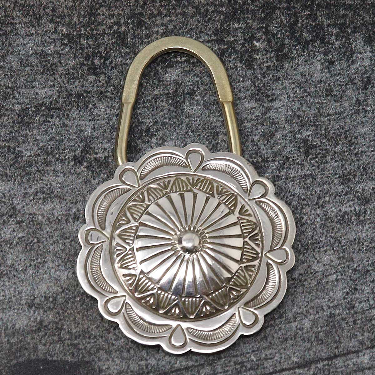 Stamped Sterling Silver Key Ring By Arnold Blackgoat