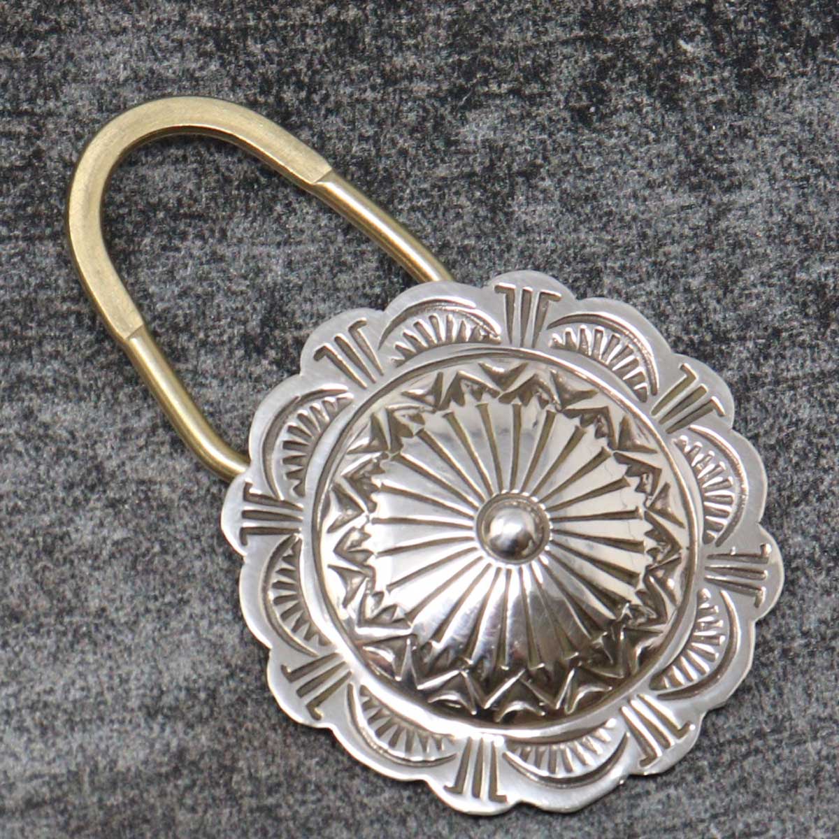 Stamped Sterling Silver Key Ring By Arnold Blackgoat