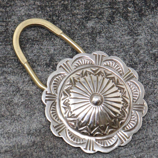 Stamped Sterling Silver Key Ring By Arnold Blackgoat