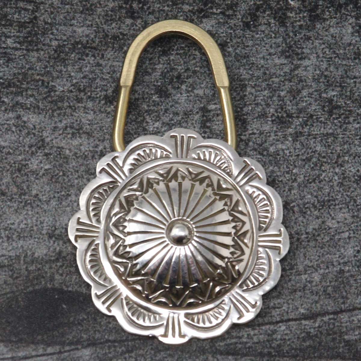 Stamped Sterling Silver Key Ring By Arnold Blackgoat