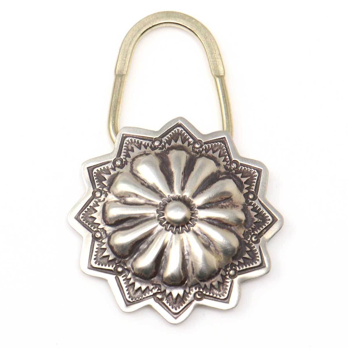 Stamped Sterling Silver Key Ring By Arnold Blackgoat