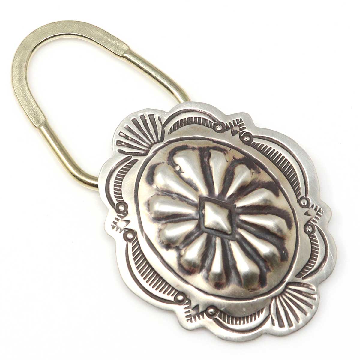 Stamped Sterling Silver Key Ring By Arnold Blackgoat