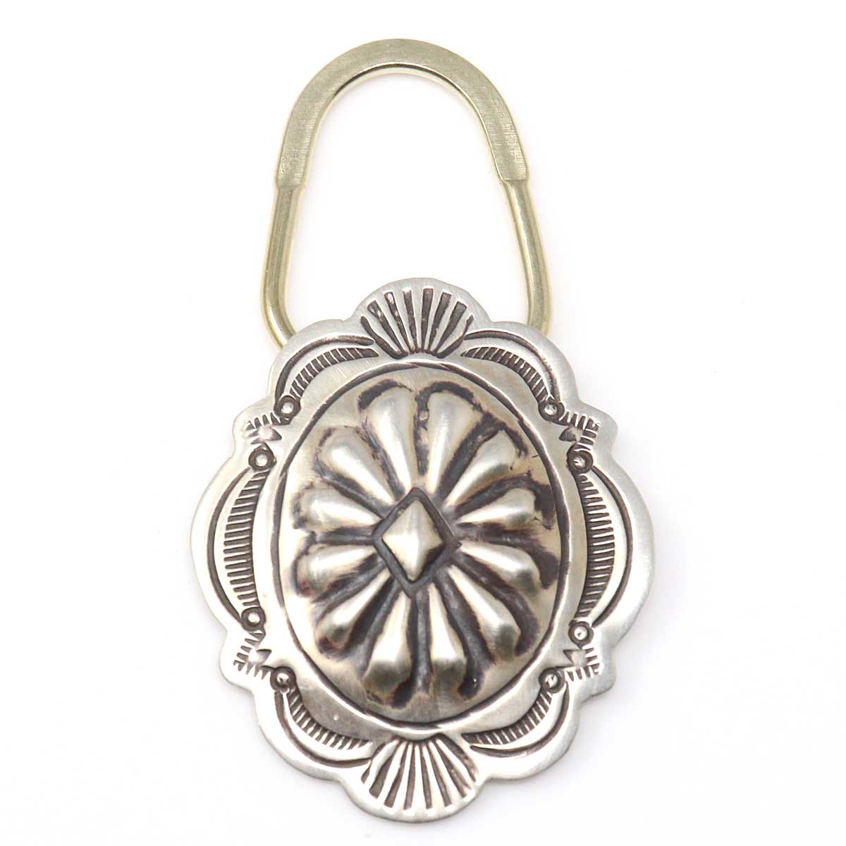 Stamped Sterling Silver Key Ring By Arnold Blackgoat