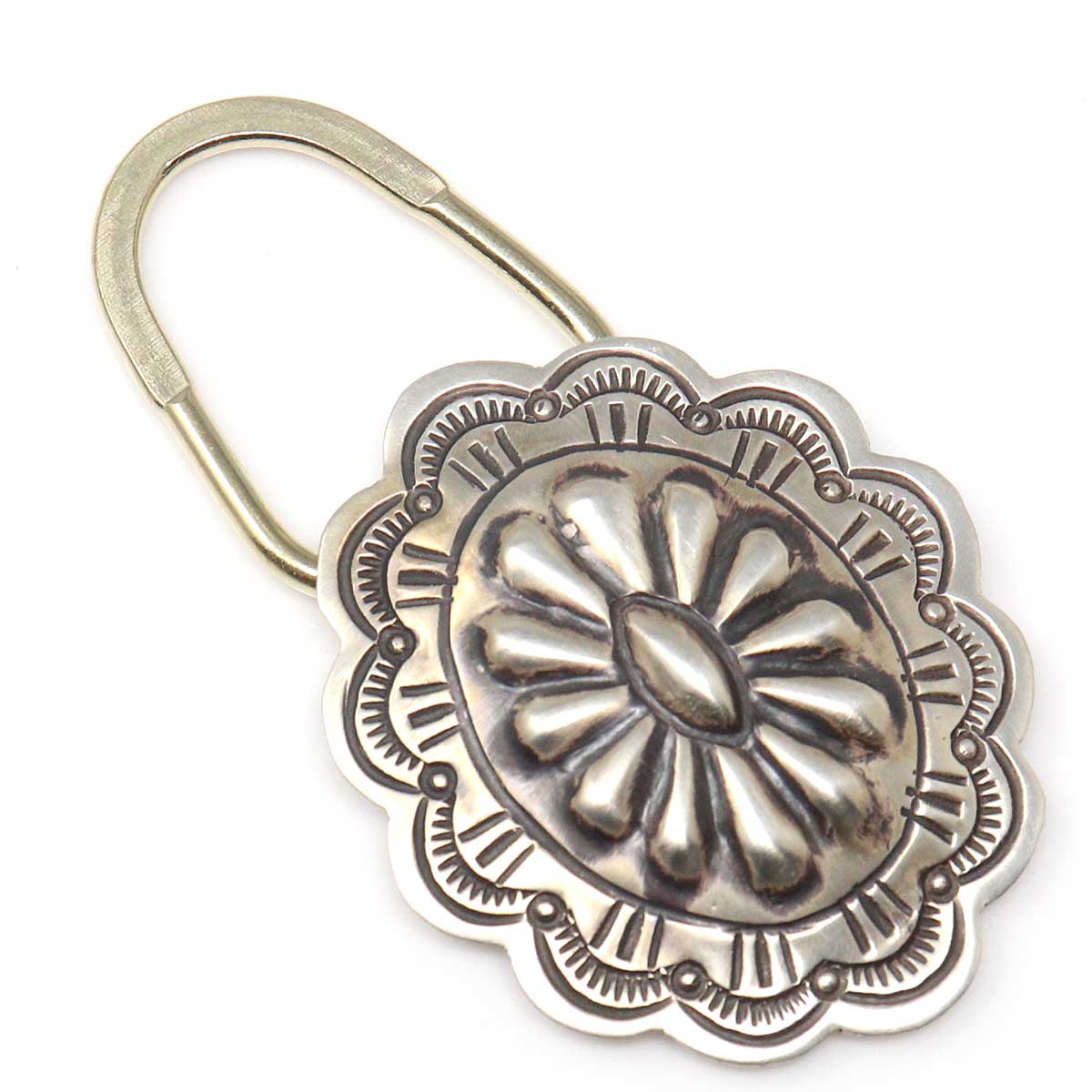Stamped Sterling Silver Key Ring By Arnold Blackgoat