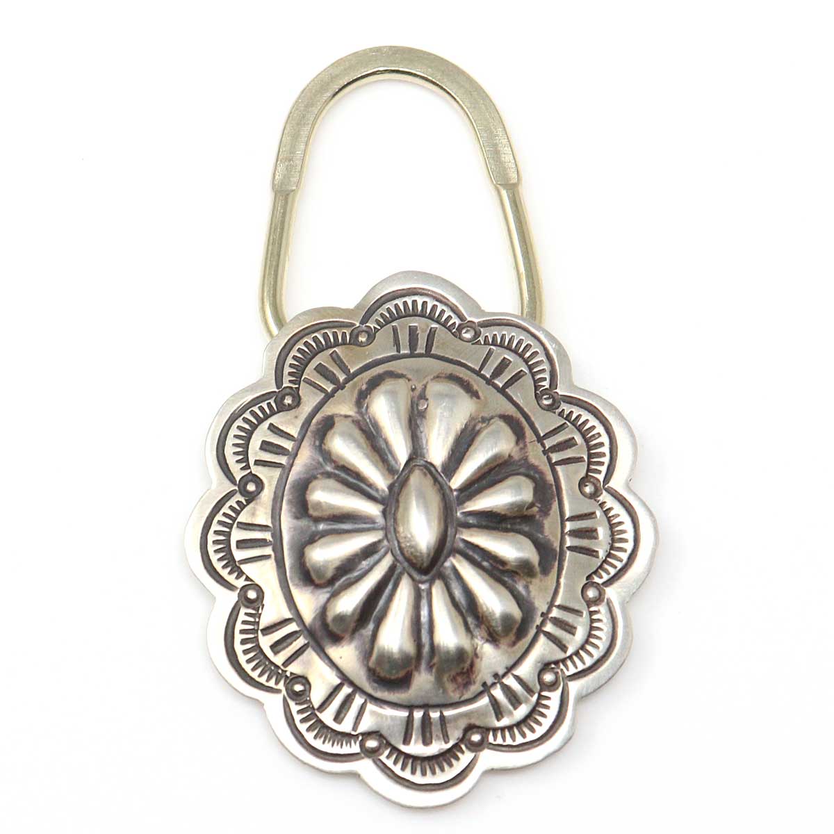 Stamped Sterling Silver Key Ring By Arnold Blackgoat