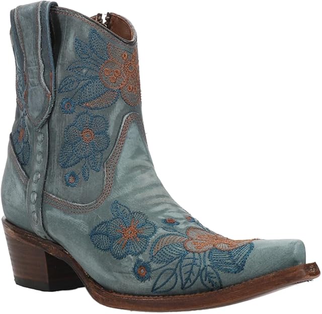 Circle G by Corral - Floral Embroidered Snip Toe Booties
